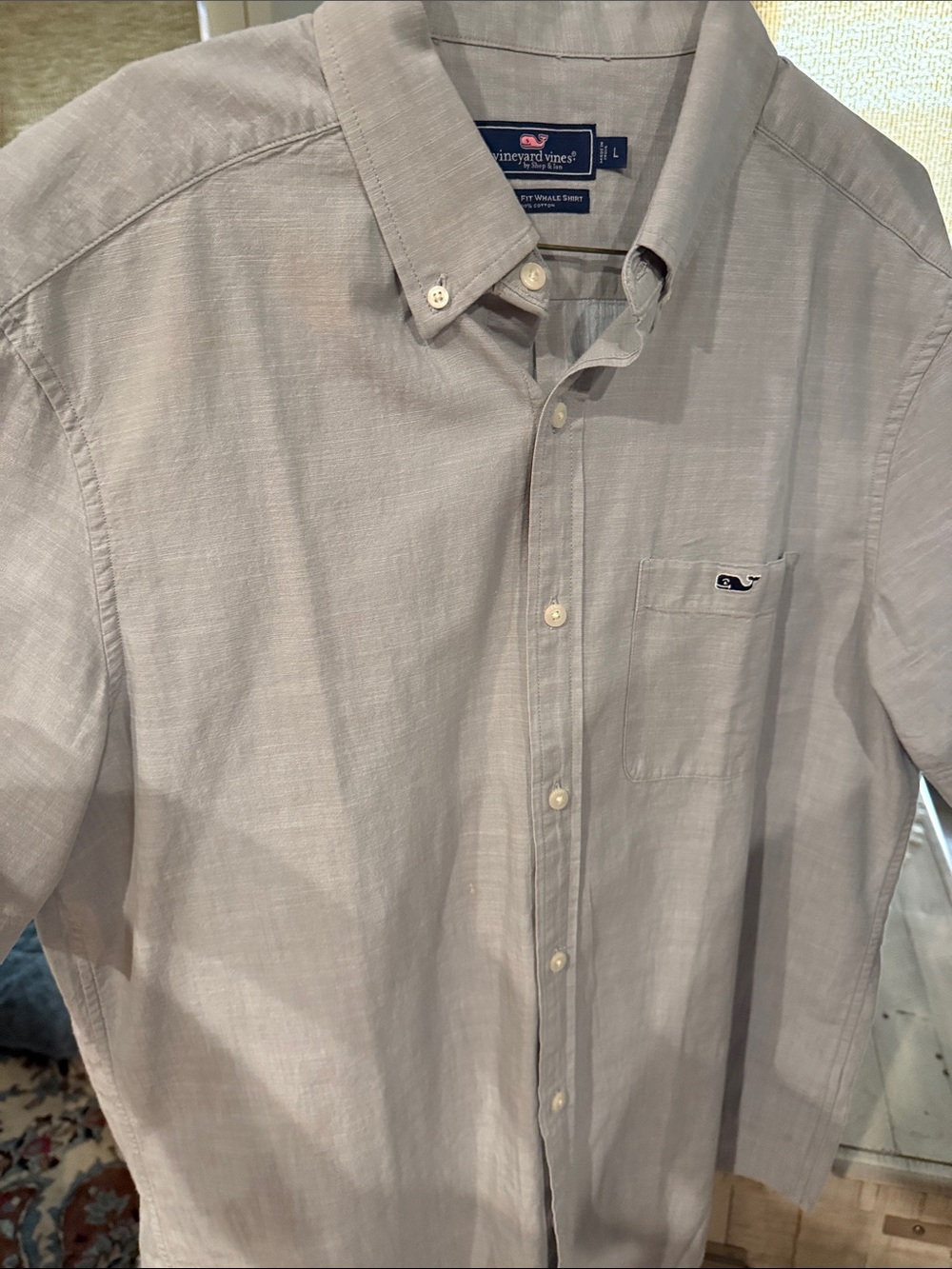Vineyard Vines Men's Light Gray Button-Down Shirt